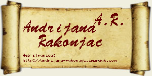 Andrijana Rakonjac vizit kartica